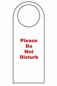 SIGN - DOOR HANGERS (Please Do Not Disturb)