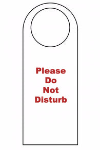SIGN - DOOR HANGERS (Please Do Not Disturb)
