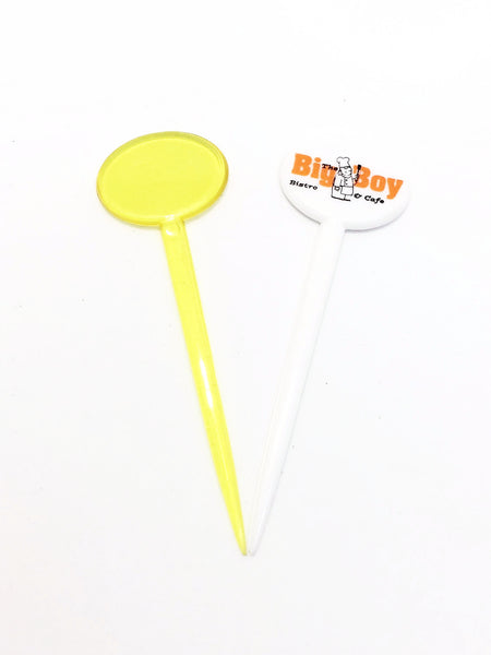 COCKTAIL PICKS - Plastic 3.5 Inch (Oval)