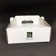 CAKE BOXES With Handle - 7" x 5" x 4" Inches (White or Brown Card)